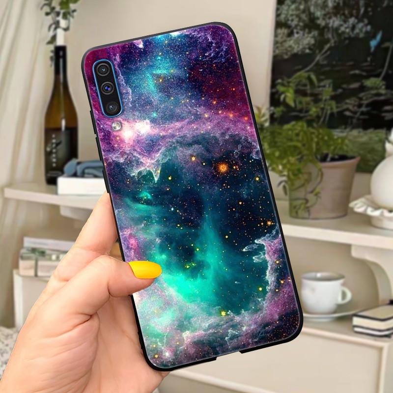 Phone Case For Samsung Galaxy A30s A50 Case Cute Silicone Black Back Covers on For Coque Samsung A50 s A50s A 30s Cover Bumper