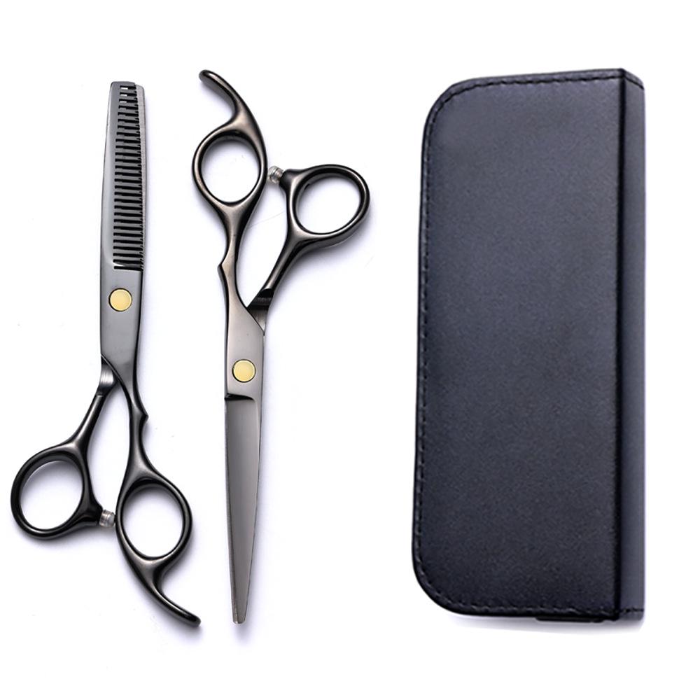Hairdressing Scissors Set: Colored Straight-Tooth & Thinning Bangs Scissors for Professional Stylists
