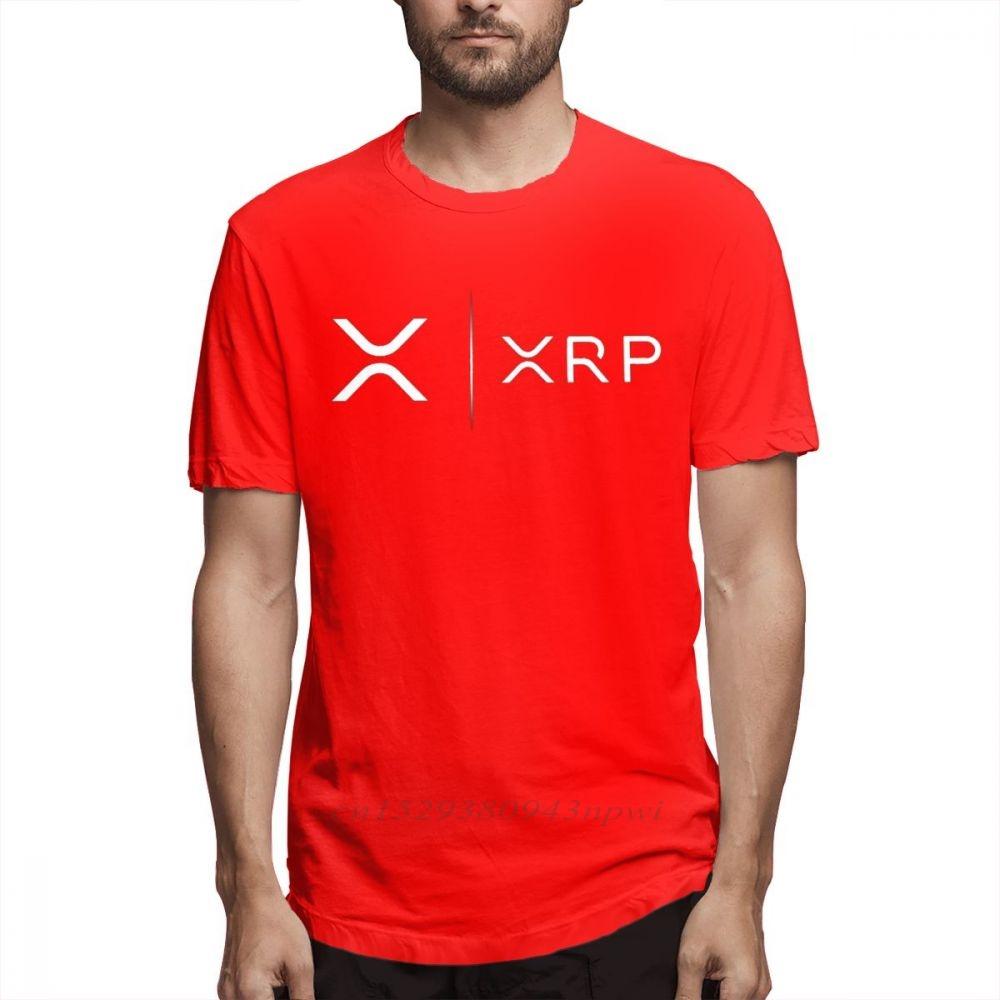 

Side By Side Ripple Coin XRP T Shirt Unique Design TShirt Organic Cotton Faddish Homme High Street Tee Shirts shirt S