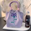 2025 Knitted Hollow-out Flower Handbag: Versatile, Large Capacity, Stylish Souvenir Gift
