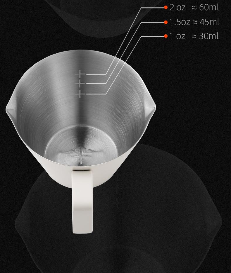 Bomber Nerezová 100ml Odměrka na Espresso s Nálevkou