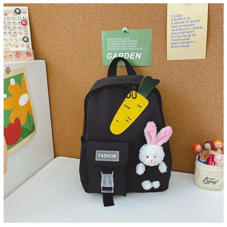 Adorable Cartoon Bunny Kids Backpack For Boys And Girls In Nylon Material