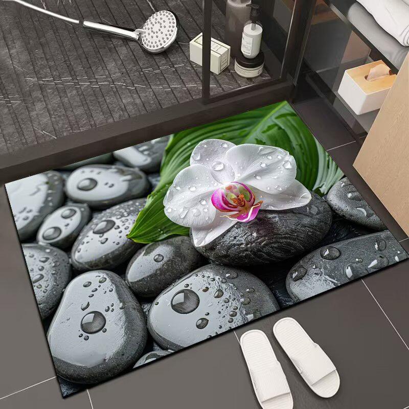 Nordic 3D Visual Stone Diatom Mud-Resistant Easy Clean Entrance Doormat