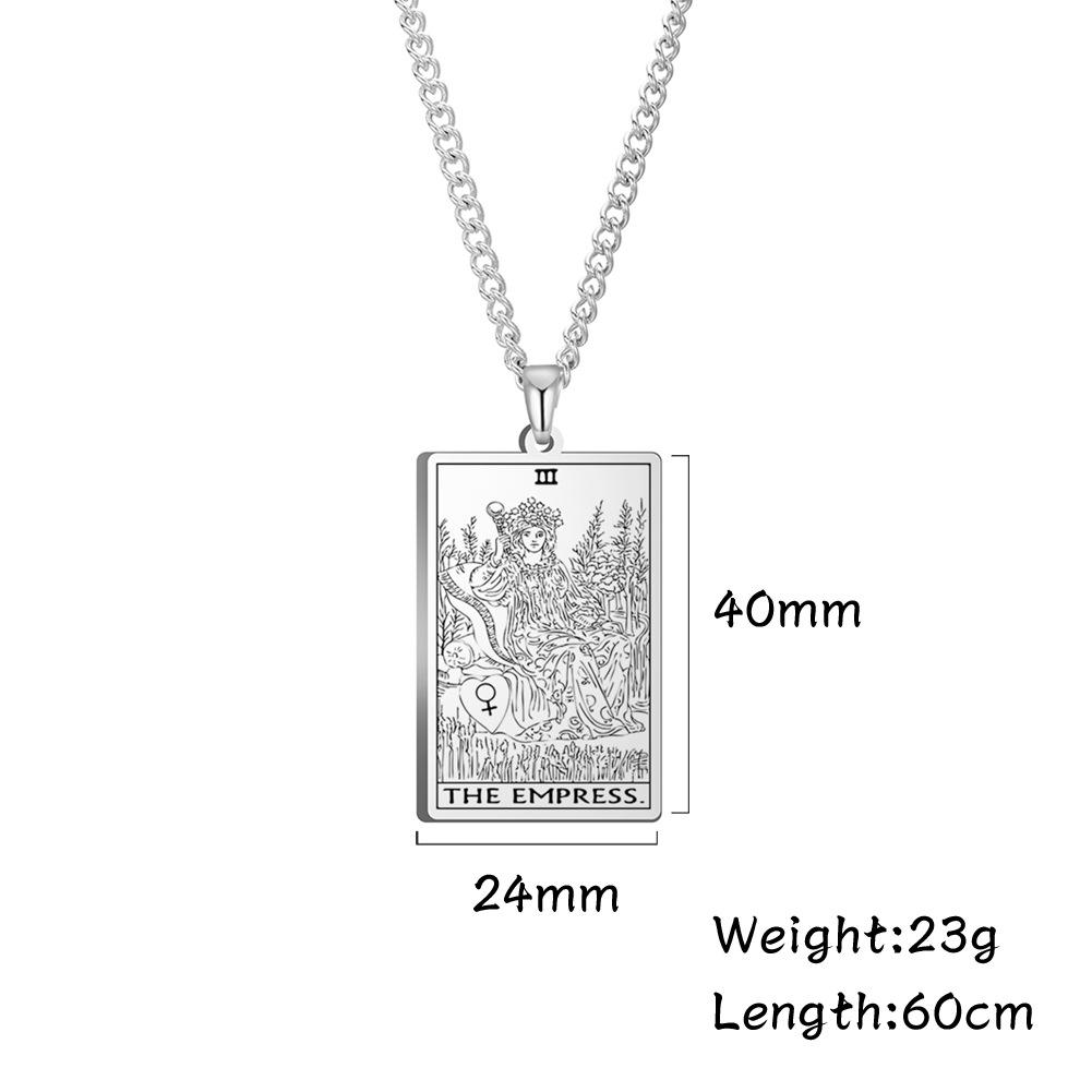 Titanium Steel Taro Brand Pendant Necklace For Men And Women, 22 Fashionable And Simple Square Shaped Jewelry Accessories