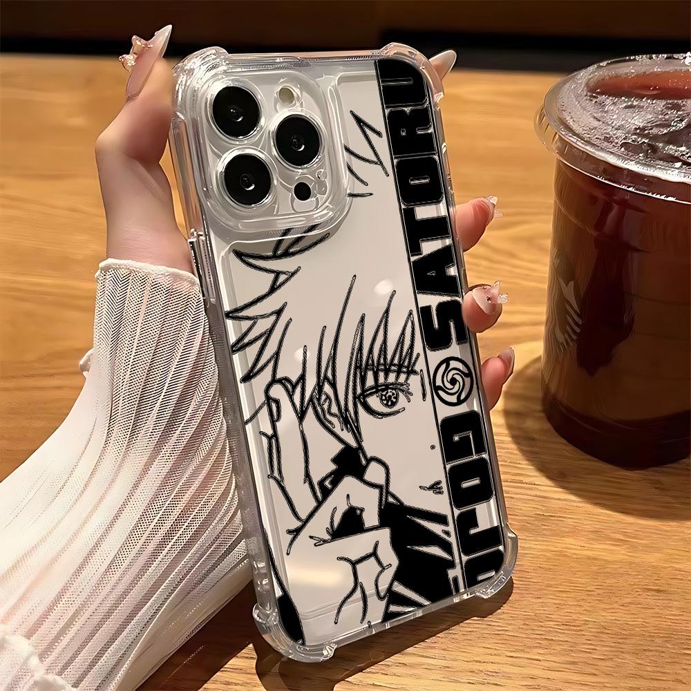 Anime Jujutsu Kaisen Gojo Pouzdro na telefon Pro iPhone 17 Air 16 e 15 14 13 12 11 Pro Max Plus Mini SE 2020 2022 Nárazuvzdorné pouzdro