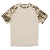 Camouflage Style Printed Raglan Sleeves Men's Short Sleeved Top