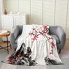 Pink Cherry Blossom Blanket Flower Flower Blanket Ladies Flannel Bed Sofa Soft Nap Blanket