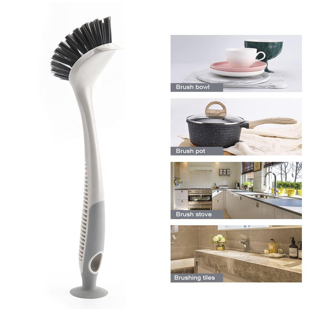 Kitchen Tool Cleaning Brush Household Bath Cleaning Product Brushes Long Handle With Suction Cup