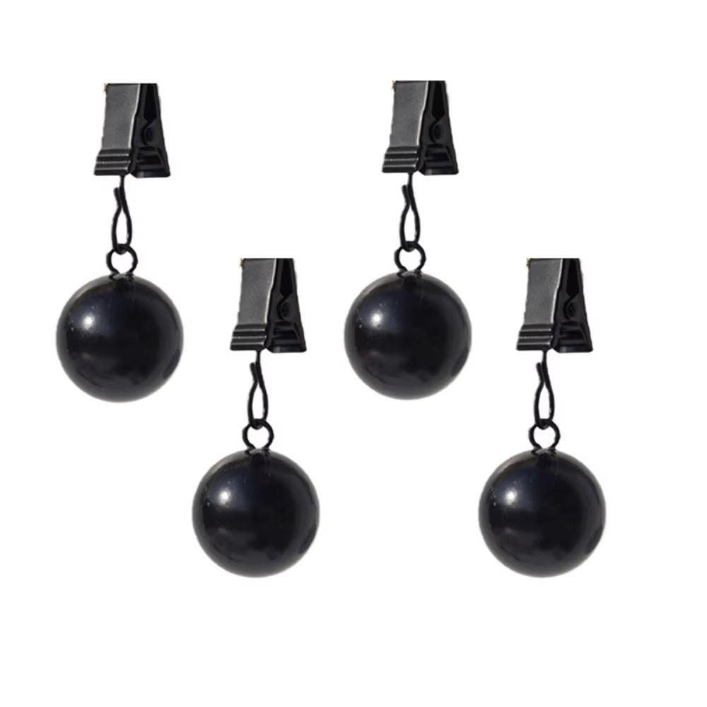 4pcs Windproof Tablecloth Weights Clips Solid Metal Ball Table Cover Pendant Clips  Home Dining