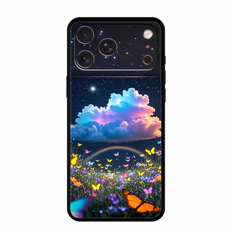 Water Lily Case For iPhone 17 Air 16 14 Plus Cover 15 Pro Max 13 Mini Luxury Shield Funda Iphone 16e Back Fashion Cover Coque