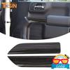 2PCS Black Wood Grain Sides Front Door Panel Trim For Chevrolet Silverado 19-25