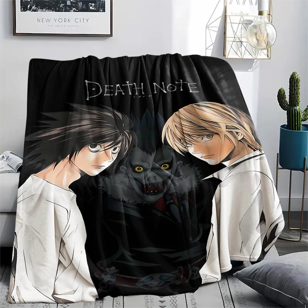 1PC Death Note Print Flannel Blanket, High Quality All Seasons, Home Decor, Warmth and Comfort, Perfect for Christmas Gifts