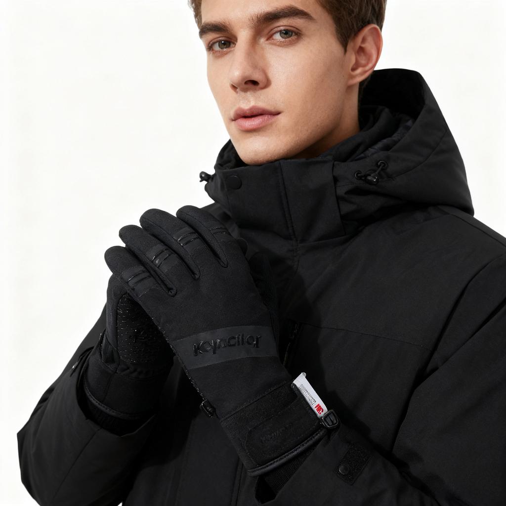Winter Gloves Touch Cold Waterproof Motorcycle Cycle Gloves Male Outdoor Sports Warm Thermal Fleece Running Ski Gloves