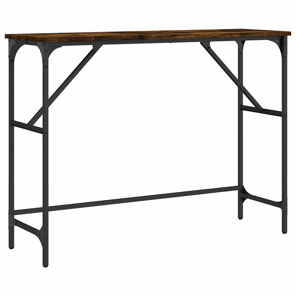 Console Table Smoked Oak 100x32x75 cm Wood Based Panel