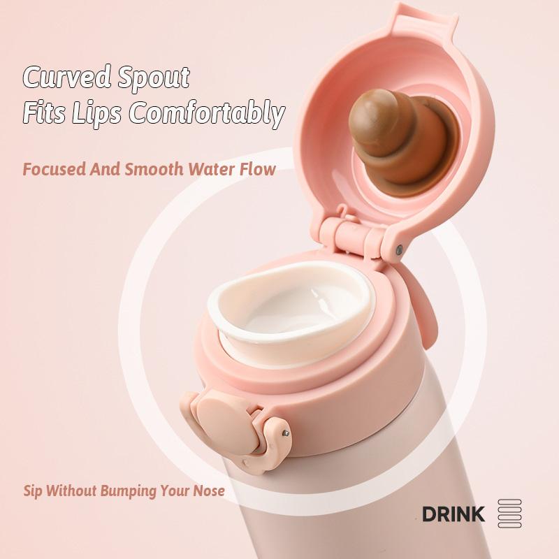 500ml Thermos Large Capacity Stainless Steel Thermal Water Bottle Portable Vacuum Cup with Handle Double-layer Travel Tumbler