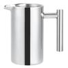 Cafetera de prensa de acero inoxidable de dos niveles de 350 ml con aislamiento térmico y tetera