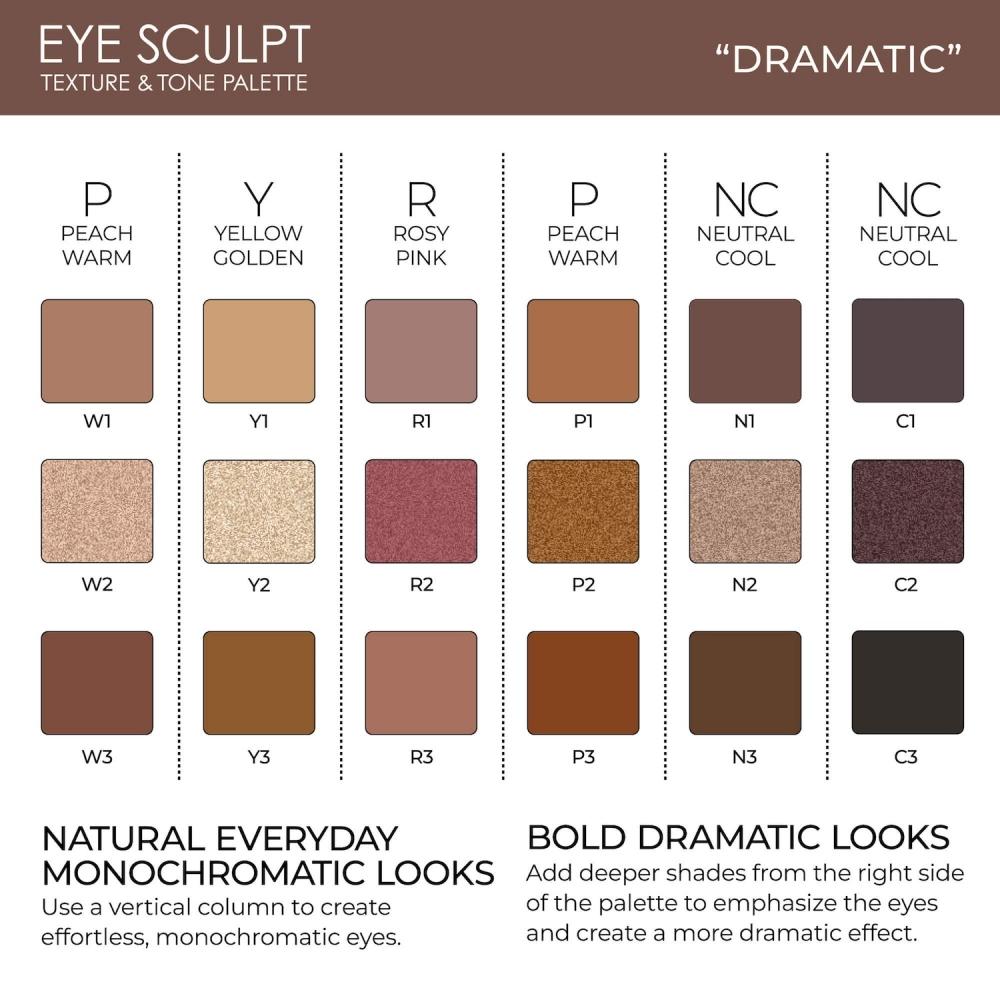 Natasha Denona Eye Sculpt Texture   Tone Eyeshadow Palette Dramatic