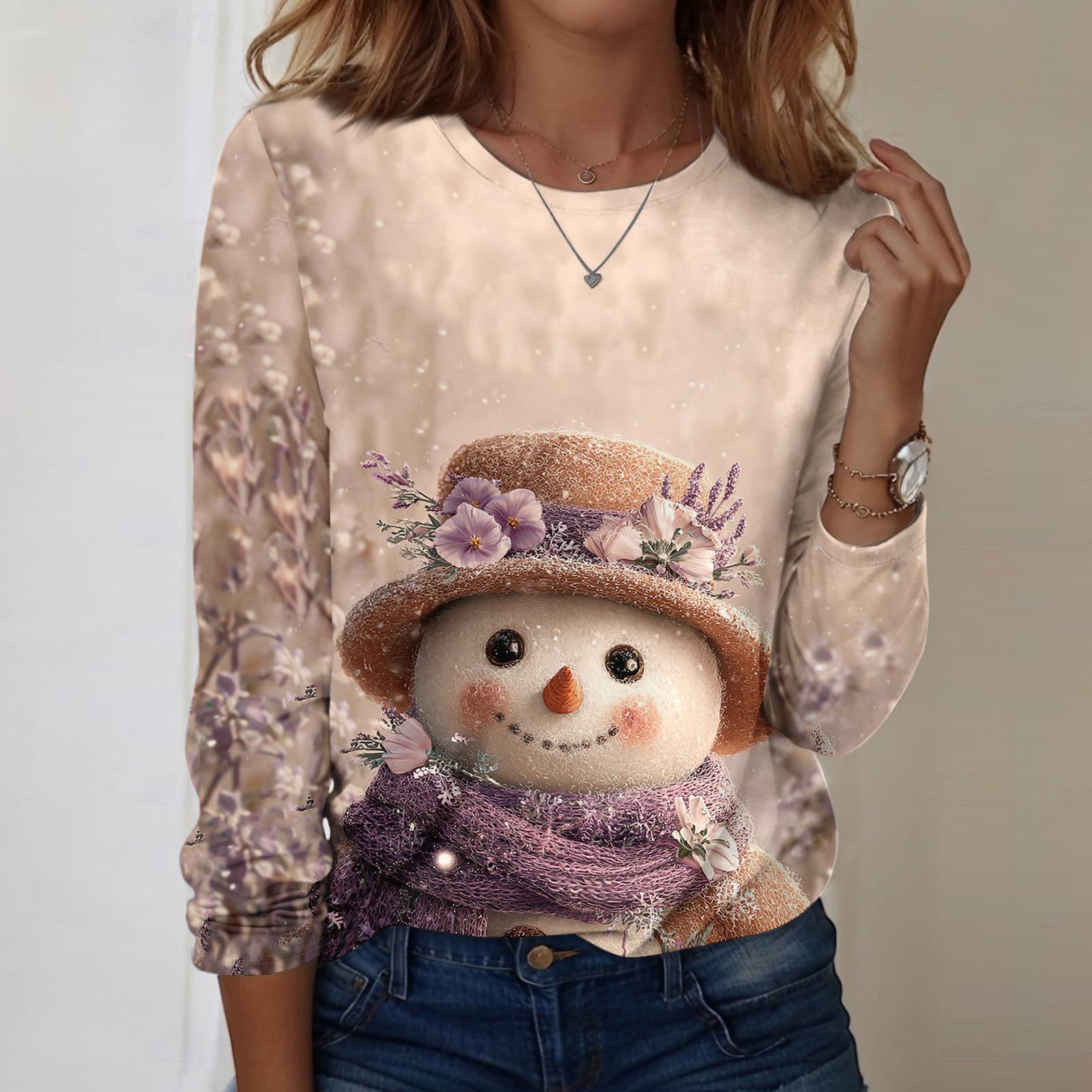 

Рубашки с длинным рукавом для женщин, милые футболки с графическим принтом, блузки, повседневные базовые топы больших размеров, пуловеры XXL жёлтый