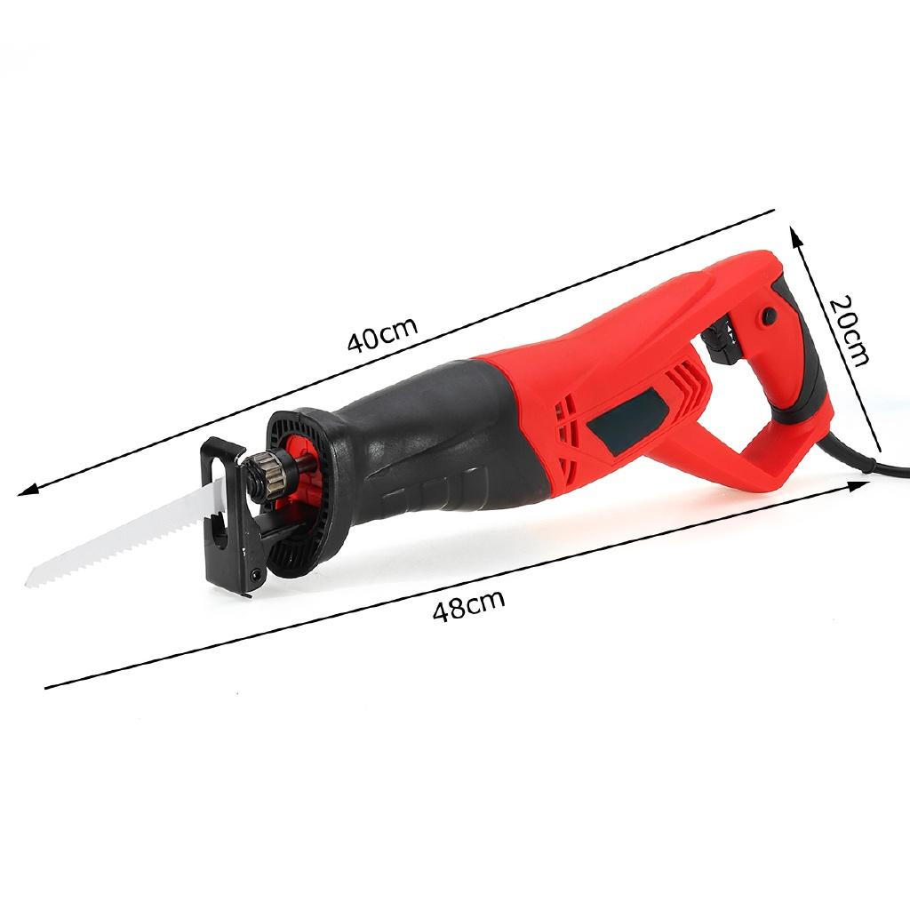 220V 50Hz Electric Reciprocating Sabre Saw 2 Blades Wood Metal Plastic Pruning 900W