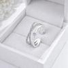 Luxury Crystal Finger Rings Elegant Plain Ring Exquisite Zircon Crossed Rings  Gifts