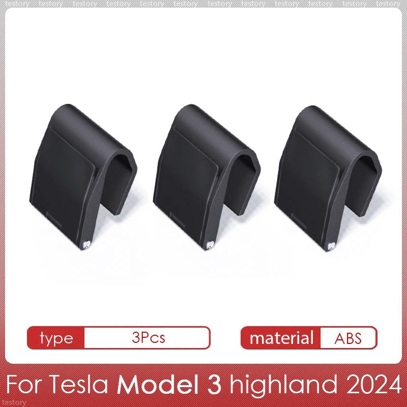 Glove Box Hidden Hook for Tesla Model 3 Highland 2024 Accessories Auto Fastener Clip Storage Invisible Foldable Glove Box Hook