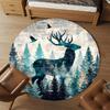 1PC Deer Forest Office Round Area Rug, Under Office Chairs Bedroom Living Room Home Decor,Carpet for Office, -1110240