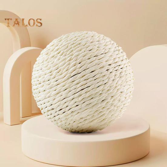 Palla Sisal per Gatti Giocattolo Interattivo con Tiragraffi a Palla per Gatti Pallina Tiragraffi Naturale in Sisal con Suono per Pulizia Denti e Addestramento Gattini