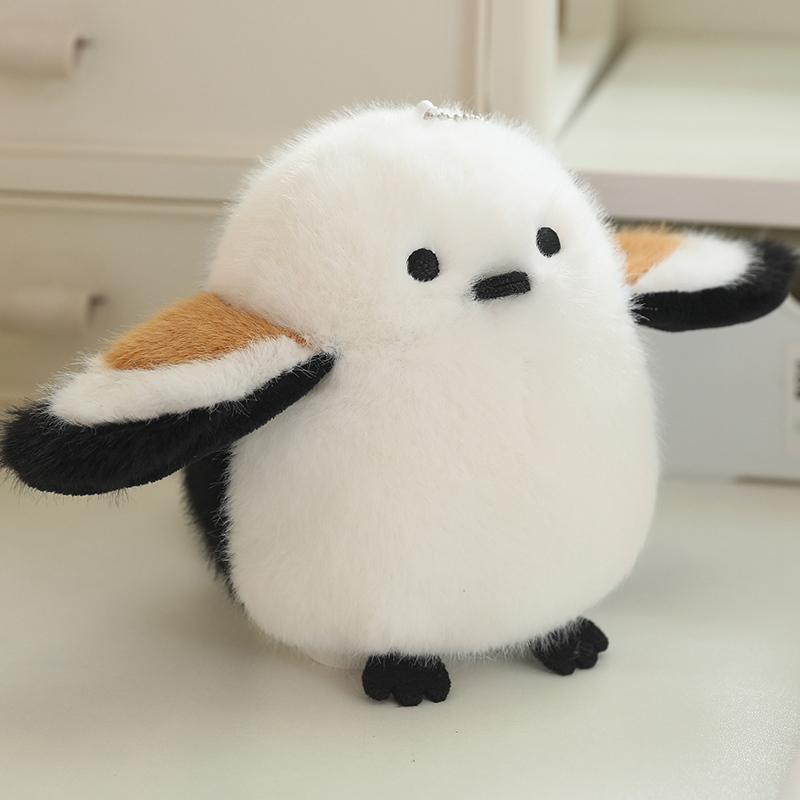 Cute Mini Standing Shoulder Pet Bird Plush Toy Fluffy Parrot Pigeon Stuffed Doll Pendant