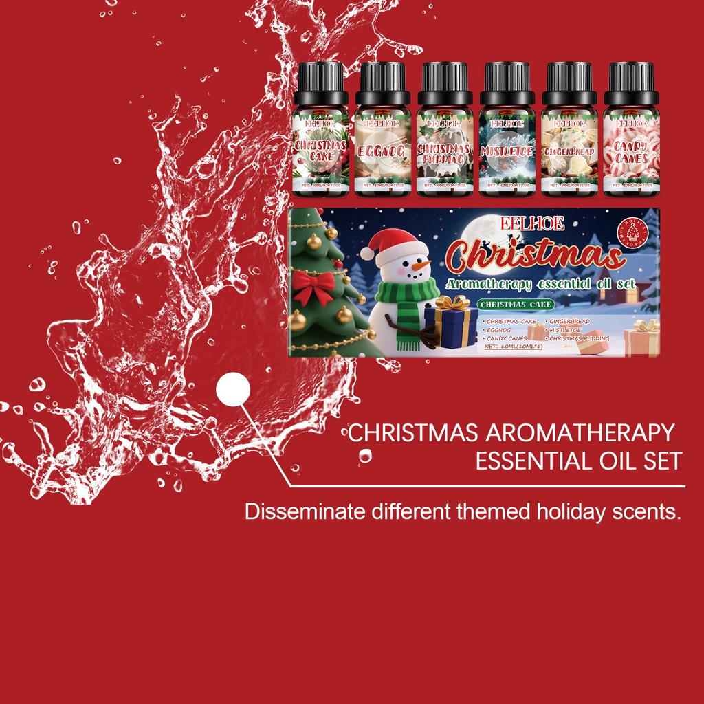 EELHOE Christmas Essential Oil Gift Set Long Lasting Home Fragrance Relaxing Aromatherapy Oil Set