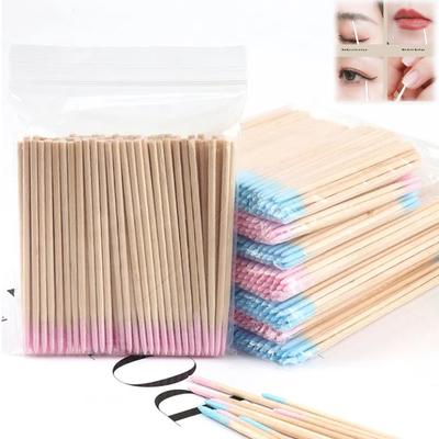 100Pcs Disposable Ultra-small Cotton Swab Brush Multipurpose Precision Double Tipped Sticks For Makeup Tattoo Eyebrow Supplies