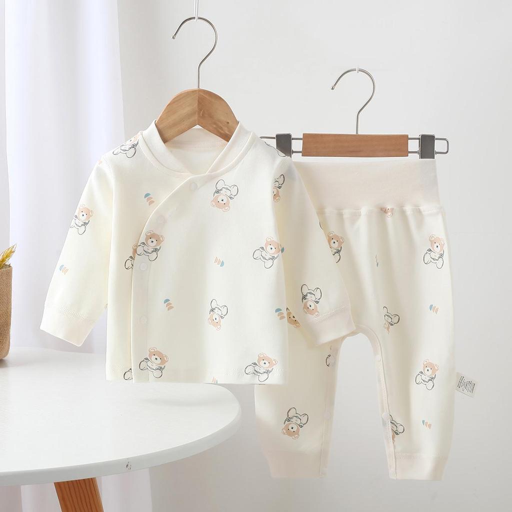 Neugeborenen Reiner Baumwolle Herbst & Frühling Hochtailliert Bauchschutz Outfit