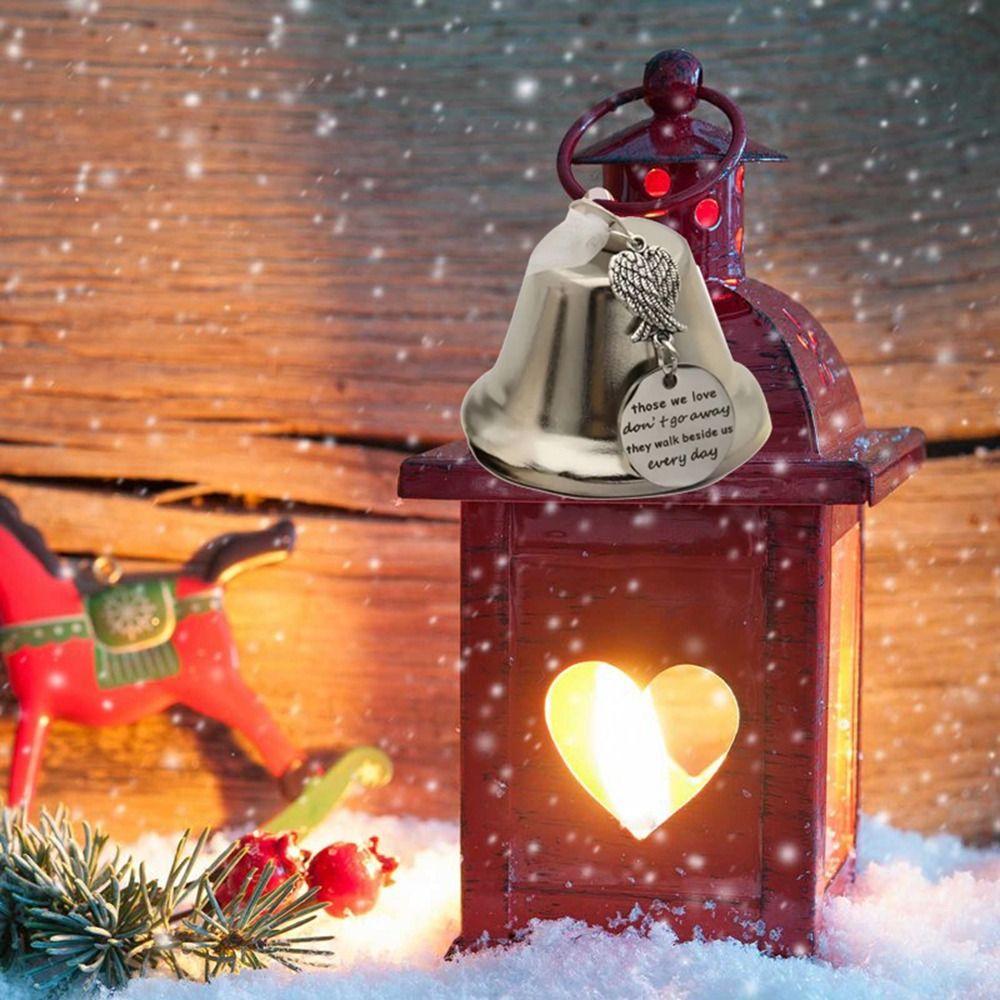 Silver Angel Wings Christmas Tree Bells Hanging Christmas Tree Pendant Inspired   Festive