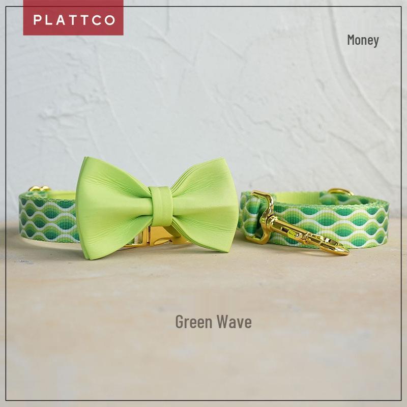 PLATTCO Soft Pet Dog Collar Set with Golden Buckle (3-Piece) Model PDC363 Extra Large