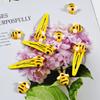 4 Pcs/Set Cute Cartoon Bees Hair Clips Yellow Water Drop Bang Side Clip For Girls Hair Accessories Daily Use