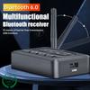 Bluetooth 6.0 Audio Receiver 3.5mm AUX RCA With Mic HIFI Stereo Wireless Adapter Support USB U-Disk For Car Speaker Amp