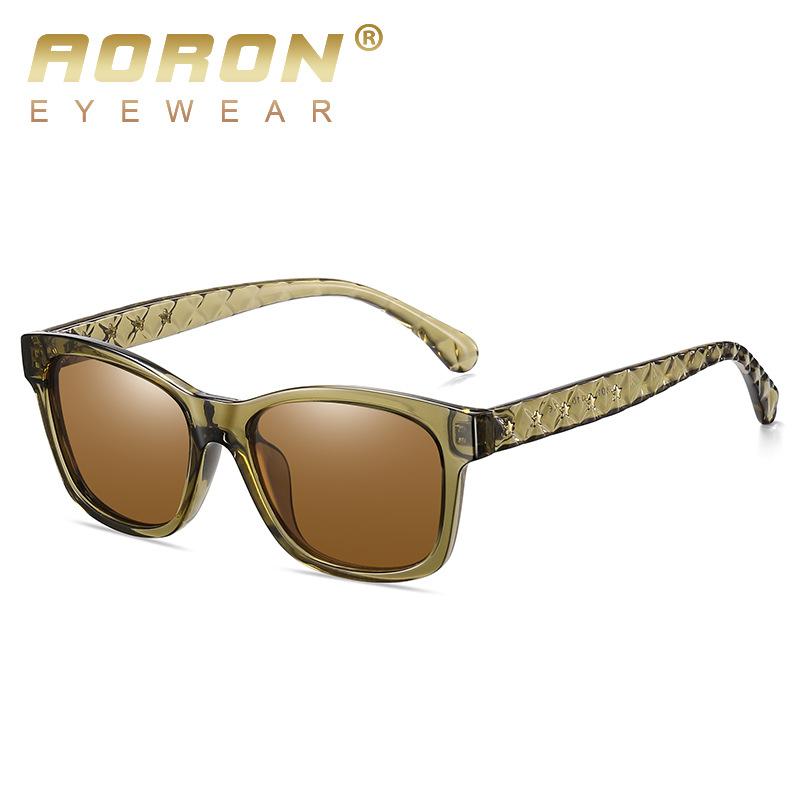 Aolong new sunglasses, color-changing polarized fashion sunglasses, star-leg sunglasses3011