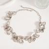 Retro Irregular Petals Necklace Gold Color Metal Choker Flower Choker Necklace  Jewelry Gift