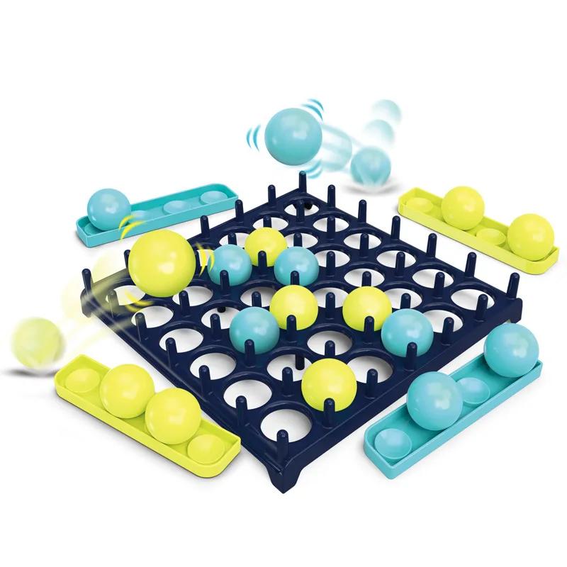 Bouncing Ball Game Springboard Tabletop Interactive Game Family Party Desktop Bouncing Toy Set for Kids and Adults