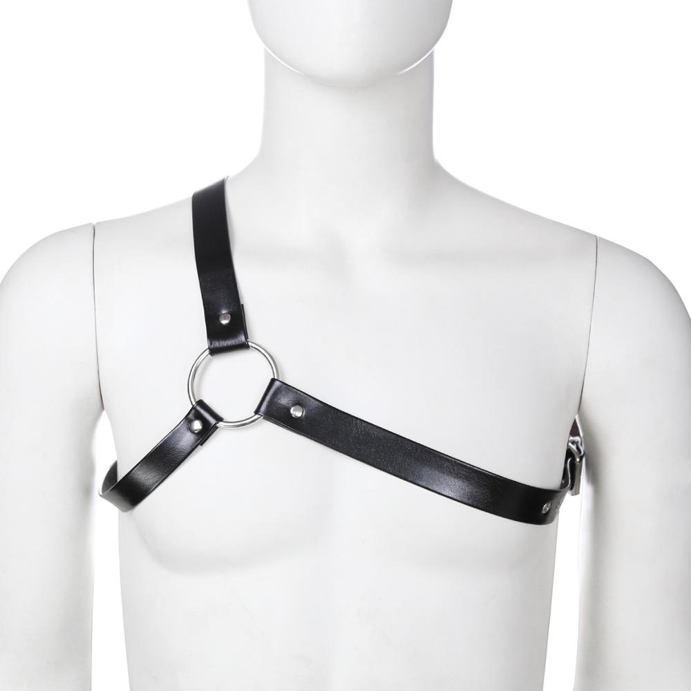 Adult Toys Sexy Male Chest Harness Bondage Slave Fetish Restraints Straps Belts Sex Products Club Costumes Props PU