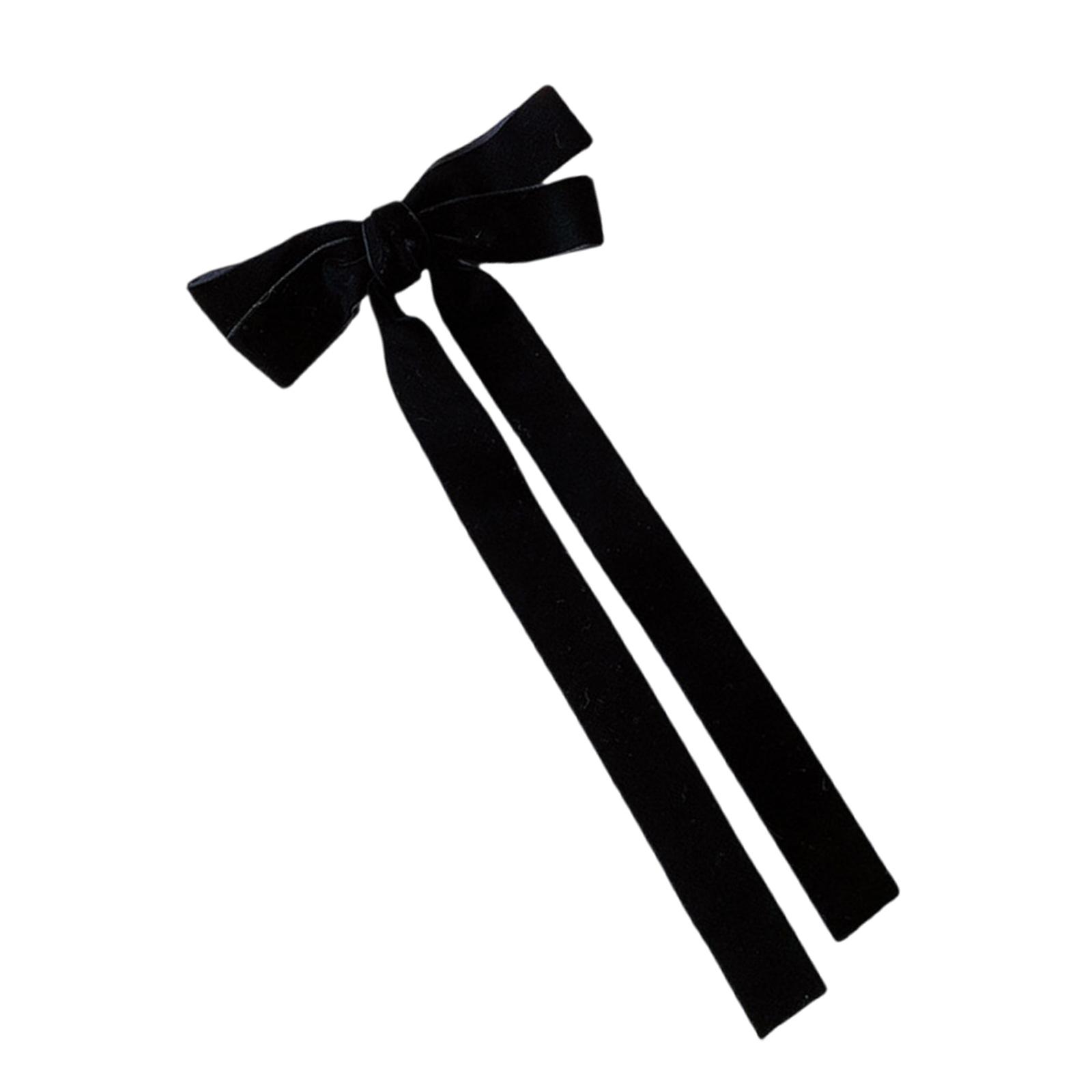 

Заколка-бант для волос для различных причесок, нескользящие женские банты для волос, элегантная заколка-автомат, зажим для волос для хвостика и косы чёрный