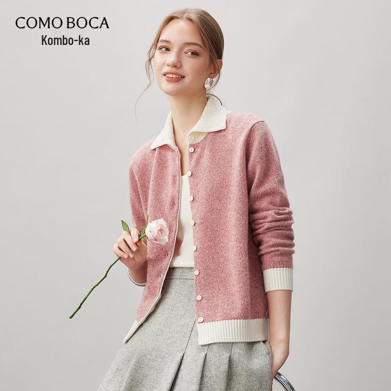 Kemengboka Women's 100% Cashmere Thickened Turtleneck Cardigan