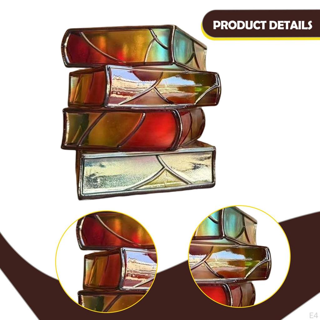 Dekoracyjna doniczka w kształcie książki, Unikalna doniczka książki dekoracja biurka, Stos książek