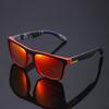 2pcs Women's Sports Style Fashion Glasses Simple Square Frame Glasses with Real Film Colorful Mirror Men's Travel Party Glasses