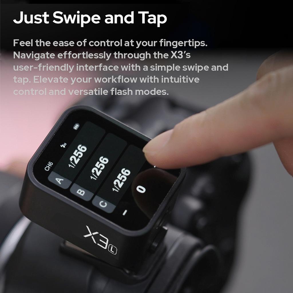 GODOX X3L 2.4G Wireless Flash Trigger Transmitter TTL Autoflash with Large OLED Touchscreen