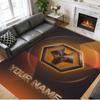 Crystal Velvet Rug Custom Name Text, Soft Non Slip Floor Mat Home DecorWolverhampton Wanderers Football