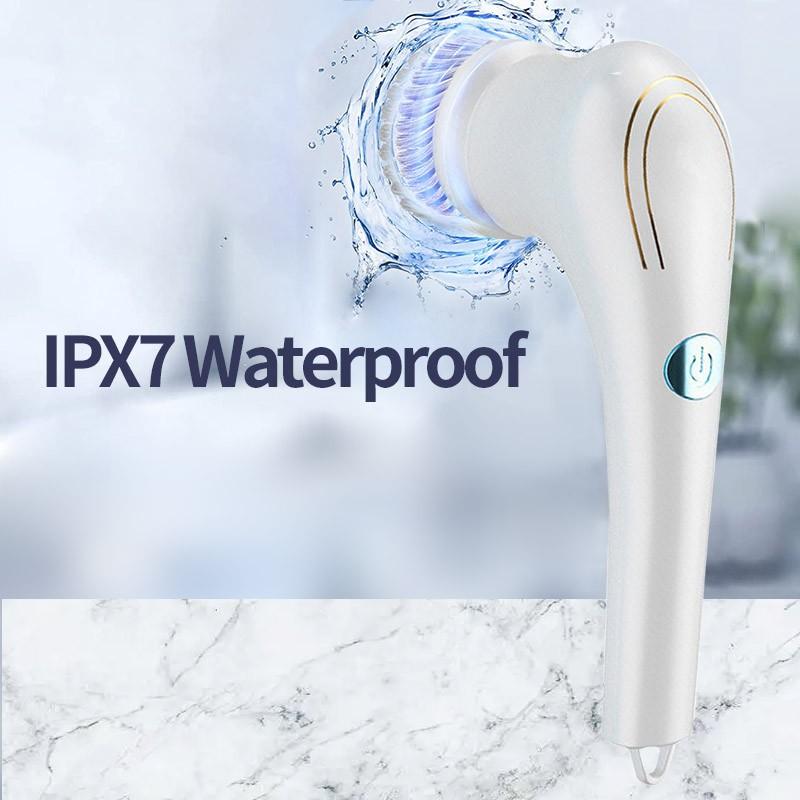 Household Electric Cleaning Brush 5-In-1 Bathroom Wash Brush Kitchen Cleaning Tool USB Handheld Bathtub Brush Electric Brush Cleaner Sink