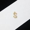 Copper-Plated Gold Micro-Inlaid Diamond English Letter Pendant: 26 Charm Options for Necklaces or Earrings
