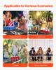 2.4 m Portable Beer Pong Table, Foldable Tailgate Table,Carrying Handles and 6 Pong Balls, Adjustable Height, Lightweight Table for Office, Tailgate