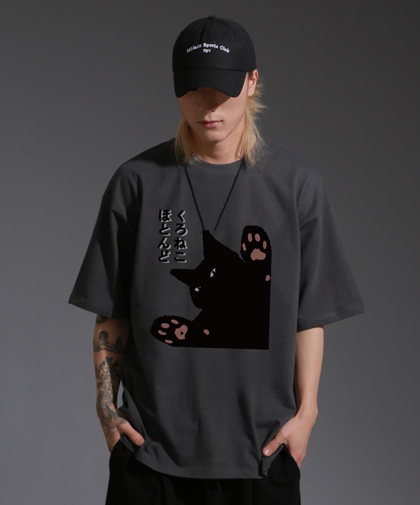 LIKE THE MOST Kuroneko Oversized T-Shirt 2 Colors