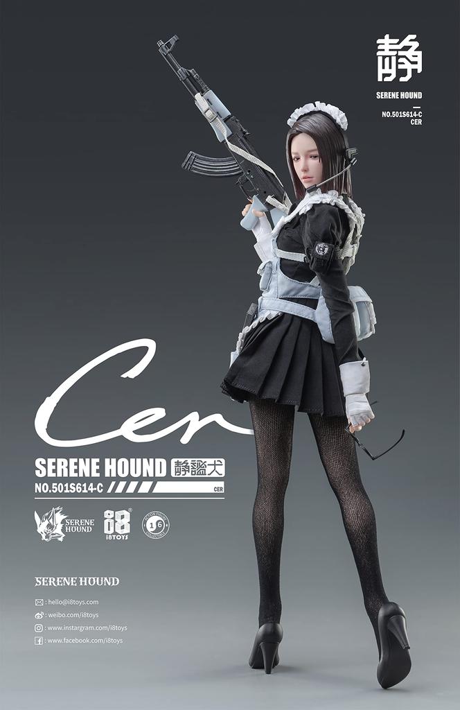 I8TOYS SERENE HOUND Series 501S614 C Cerberus Maid Corps Cell Scale PVC Silicone Metal Painted Movable Figure 1/6 & &